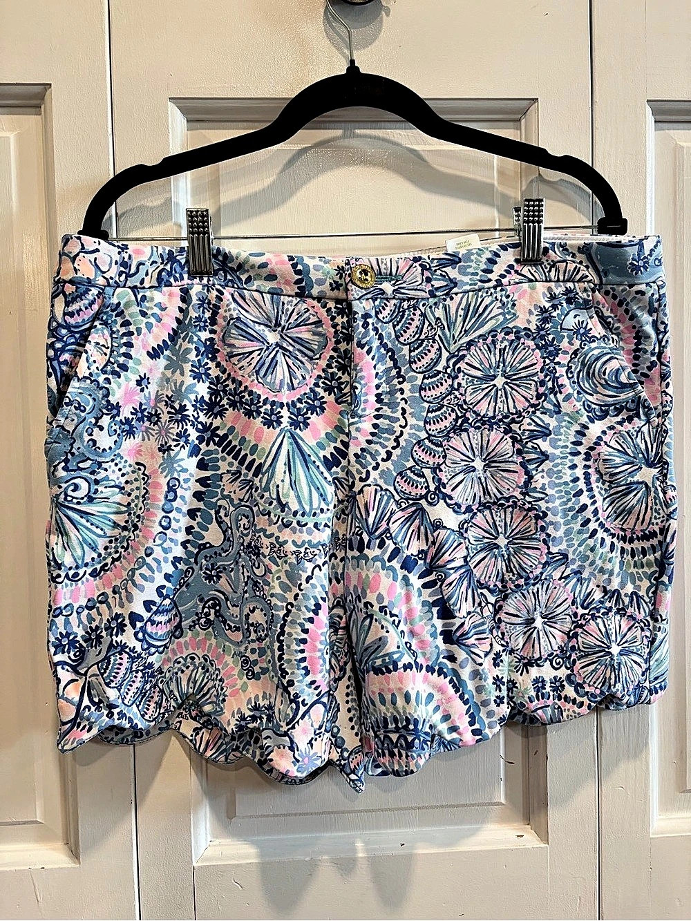 Lilly Pulitzer Floral Shorts Blue & Pink Size 12 Like New